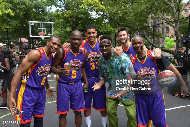 Lance Fresh and The Harlem Wizards at the Mtn Dew Kickin' It Courtside @ St. Nick's event on June 20, 2018 in Harlem, New York City.