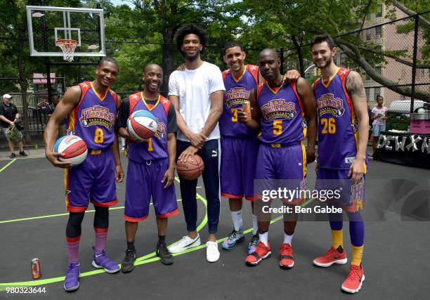Marvin Bagley III and The Harlem Wizards at the Mtn Dew Kickin' It Courtside @ St. Nick's event on June 20, 2018 in Harlem, New York City.