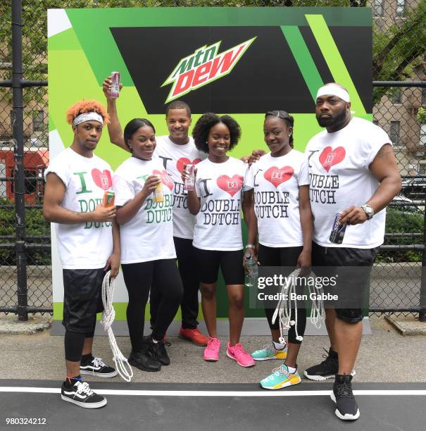 The Dynamic Diplomats of Double Dutch at the Mtn Dew Kickin' It Courtside @ St. Nick's event on June 20, 2018 in Harlem, New York City.