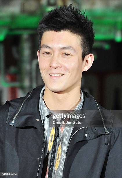 Actor Edison Chen attends the Japan premiere of "District 9" at Cinema Mediage on March 24, 2010 in Tokyo, Japan. The film will open on April 10 in...