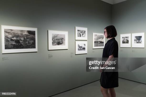 General view of the show space at the Dorothea Lange: 'Politics Of Seeing' installation view at Barbican Art Gallery on June 21, 2018 in London,...