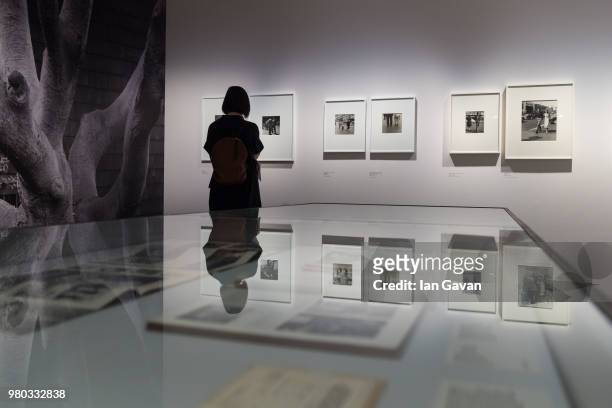 General view of the show space at the Dorothea Lange: 'Politics Of Seeing' installation view at Barbican Art Gallery on June 21, 2018 in London,...