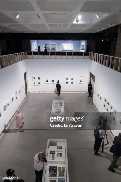 General view of the show space at the Dorothea Lange: 'Politics Of Seeing' & Vanessa Winship: 'And Time Folds' installation view at Barbican Art...