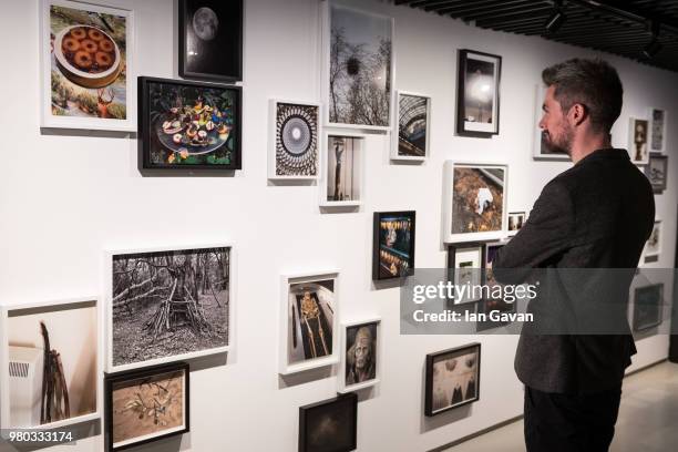 General view of the show space at the Vanessa Winship: 'And Time Folds' installation view at Barbican Art Gallery on June 21, 2018 in London, England.