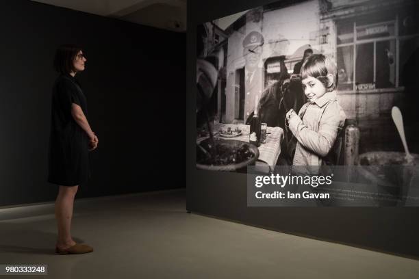 General view of the show space at the Vanessa Winship: 'And Time Folds' installation view at Barbican Art Gallery on June 21, 2018 in London, England.