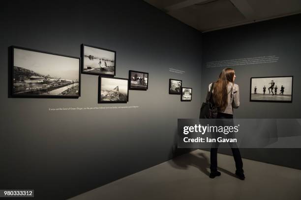 General view of the show space at the Vanessa Winship: 'And Time Folds' installation view at Barbican Art Gallery on June 21, 2018 in London, England.