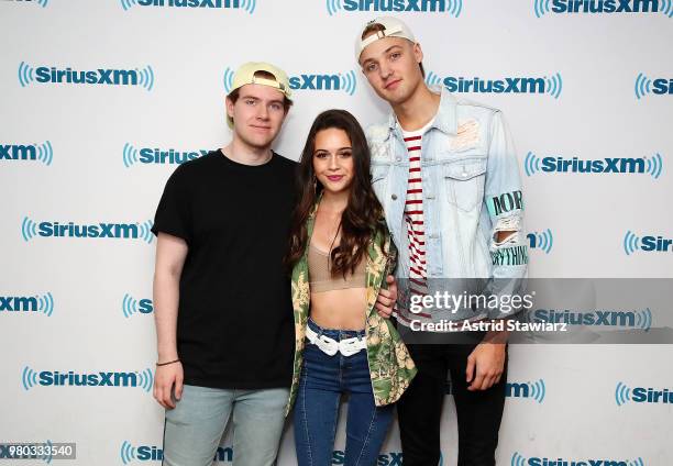 Musicians Tobias Danielsson, Bea Miller and Samuel Brandt of NOTD visit the SiriusXM Studios on June 21, 2018 in New York City.