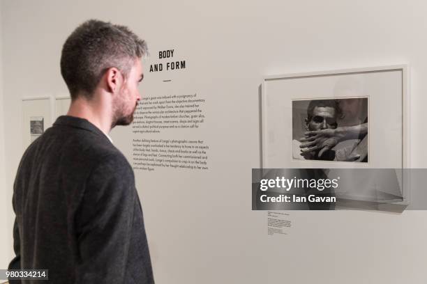 General view of the show space at the Dorothea Lange: 'Politics Of Seeing' installation view at Barbican Art Gallery on June 21, 2018 in London,...