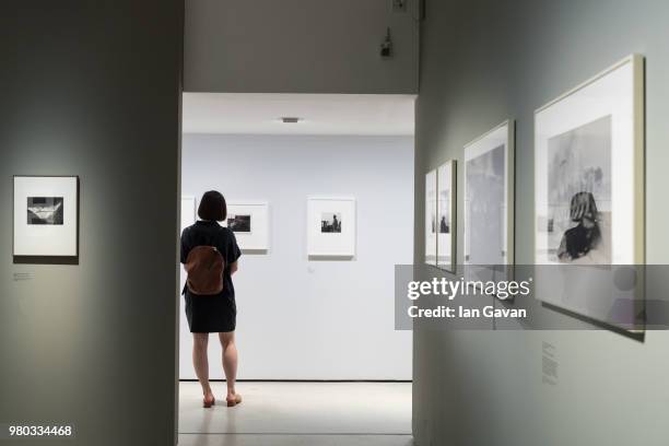 General view of the show space at the Dorothea Lange: 'Politics Of Seeing' installation view at Barbican Art Gallery on June 21, 2018 in London,...