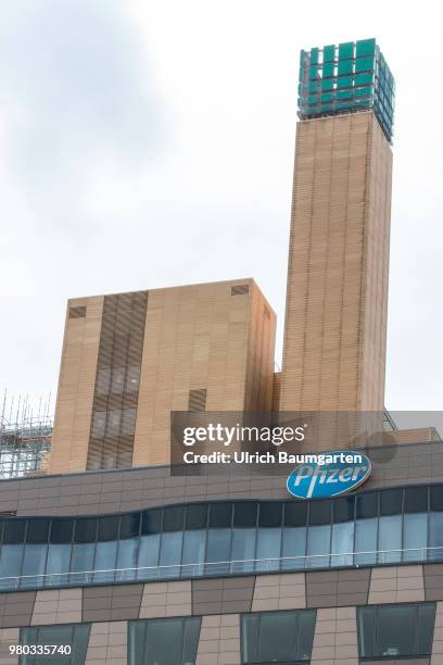 Exterior view of the buildings of the pharmaceutical company Pfizer Germany GmbH in Berlin.