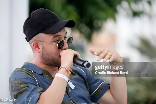 Jax Jones speaks onstage during the Universal Music Group session at the Cannes Lions Festival 2018 on June 21, 2018 in Cannes, France.