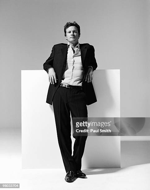 Actor Colin Firth poses for a portrait shoot for Esquire magazine in London on October 8, 2003.