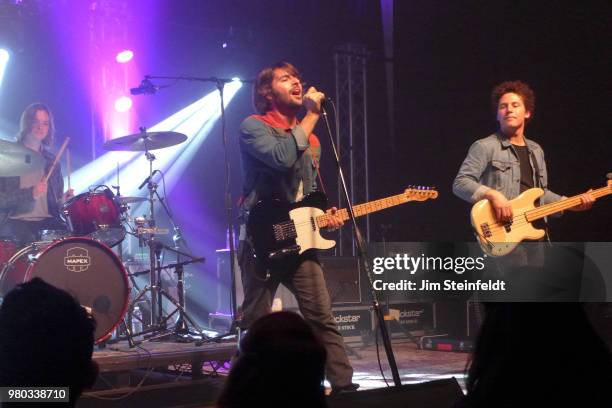 Rock band Rooney performs at Swing House studio in Los Angeles, California on December 18, 2016.