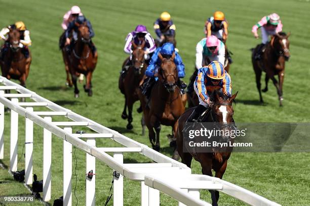 Ryan Moore riding Magic Wand won The Ribblesdale Stakes on day 3 of Royal Ascot at Ascot Racecourse on June 21, 2018 in Ascot, England.