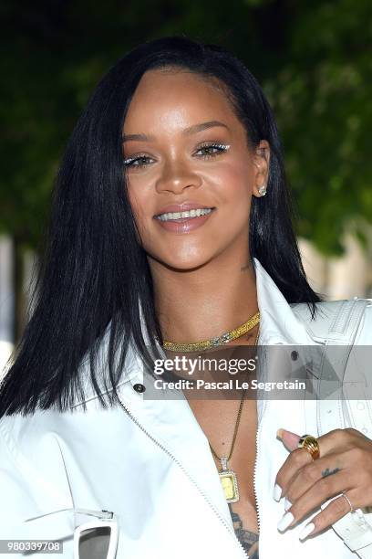 Rihanna attends the Louis Vuitton Menswear Spring/Summer 2019 show as part of Paris Fashion Week on June 21, 2018 in Paris, France.