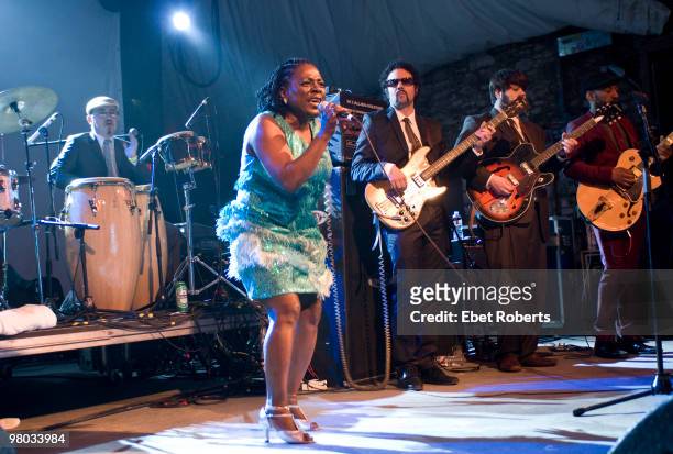 Sharon Jones and the Dap-Kings perform at Stubb's during day one of SXSW Festival 2010 on March 17, 2010 in Austin, Texas.