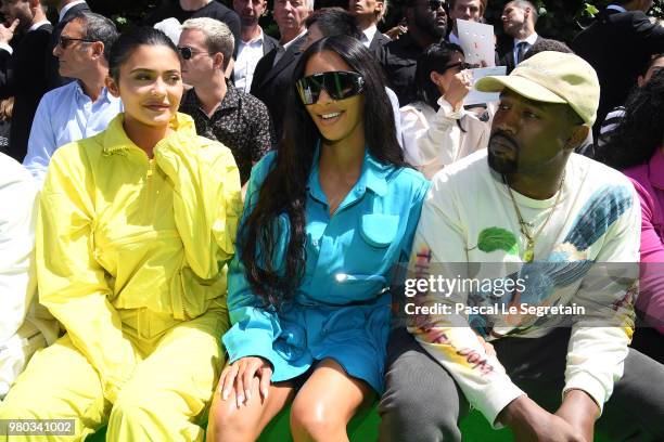 Kylie Jenner, Kim Kardashian and Kanye West attend the Louis Vuitton  News Photo - Getty Images
