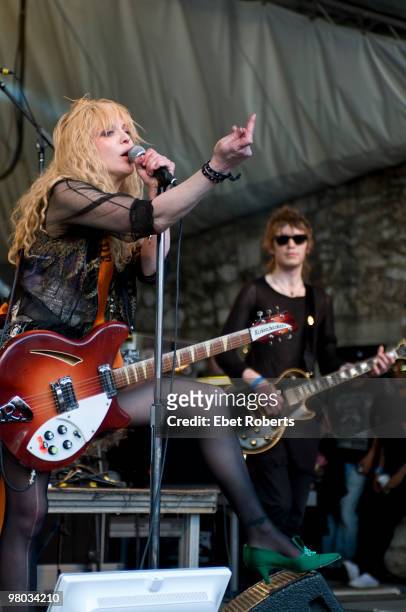 Courtney Love of Hole performs at Stubb's, Spin magazine, during day three of SXSW Music Festival on March 19, 2010 in Austin, Texas.