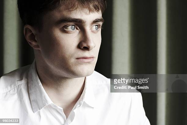 Actor Daniel Radcliffe poses for a portrait shoot for ES magazine in London on August 28, 2007.