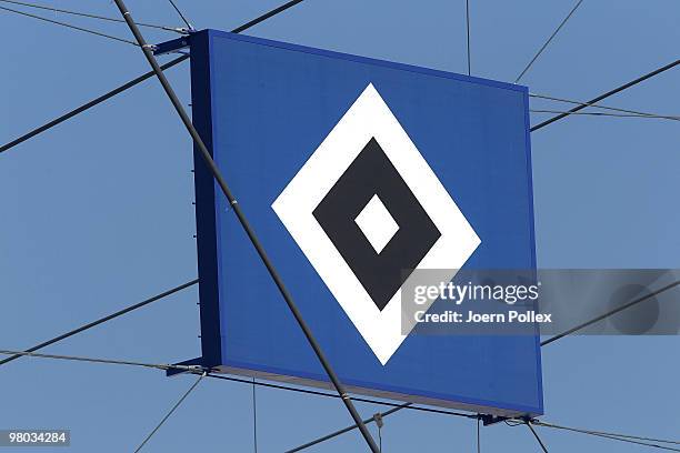 Parts of the HSH Nordbank Arena pictured during the Hamburger SV training session at the HSH Nordbank Arena on March 25, 2010 in Hamburg, Germany.