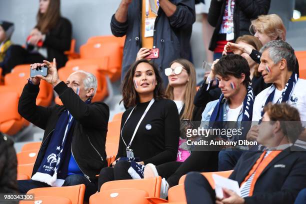 Valerie Begue former Miss France during the FIFA World Cup match Group C match between France and Peru at Ekaterinburg Arena on June 21, 2018 in...