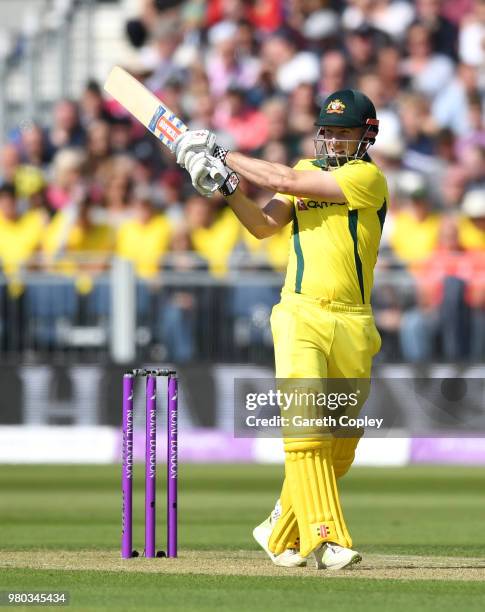 Shaun Marsh of Australia bats during the 4th Royal London One Day International between England and Australia at Emirates Durham ICG on June 21, 2018...