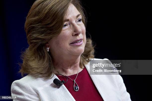 Barbara Humpton, chief executive officer of the U.S. For Siemens Corp., speaks during a panel discussion at the SelectUSA Investment Summit in...