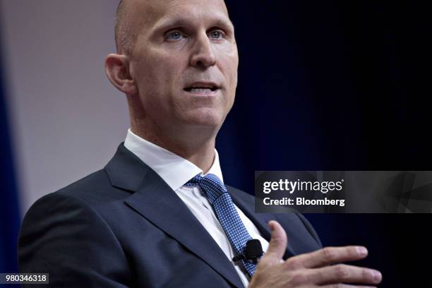 Matt Gibson, co-head of Americas investment banking at Goldman Sachs Group Inc., speaks during a panel discussion at the SelectUSA Investment Summit...