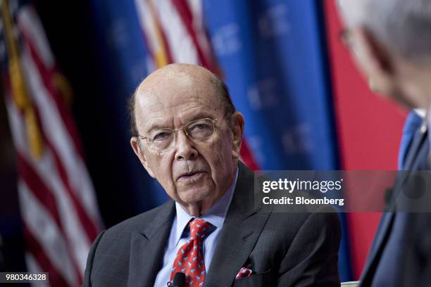 Wilbur Ross, U.S. Commerce secretary, speaks during a panel discussion at the SelectUSA Investment Summit in National Harbor, Maryland, U.S., on...