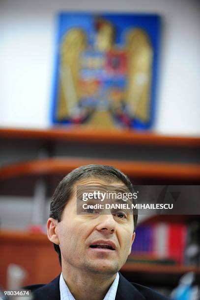 Daniel Morar, top anti-corruption prosecutor gestures during an interview in Bucharest, on March 24, 2010. The change of mentality needed to...