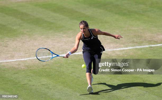 Germany's Julia Goerges during day four of the Nature Valley Classic at Edgbaston Priory, Birmingham.