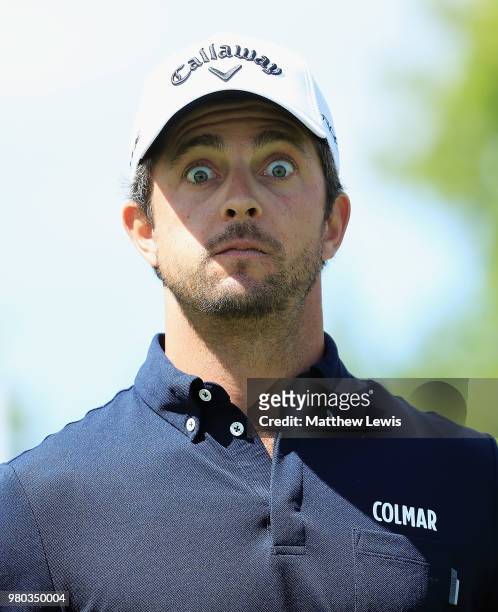 Sebastien Gros of France looks on during day one of the BMW International Open at Golf Club Gut Larchenhof on June 21, 2018 in Cologne, Germany.