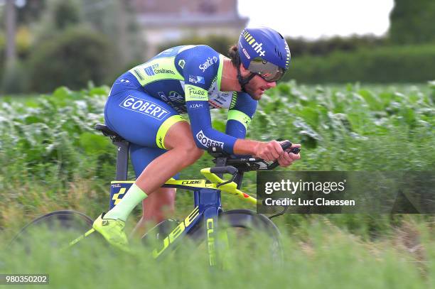 Guillaume Van Keirsbulck of Belgium and Team Wanty-Groupe Gobert / during the 119th Belgian Road Championship 2018 a 43,2km individual time trial...
