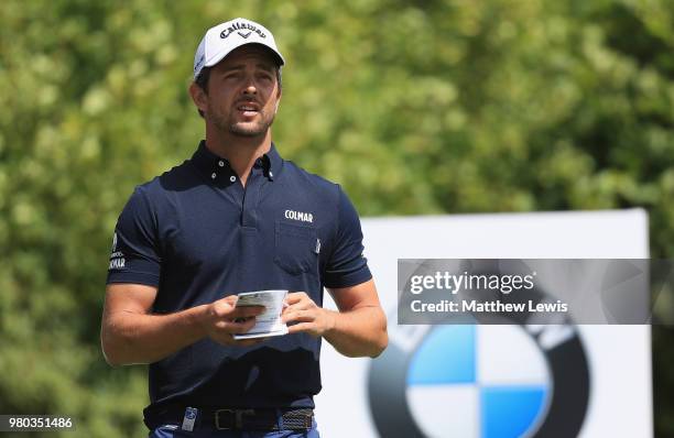 Sebastien Gros of France looks on during day one of the BMW International Open at Golf Club Gut Larchenhof on June 21, 2018 in Cologne, Germany.