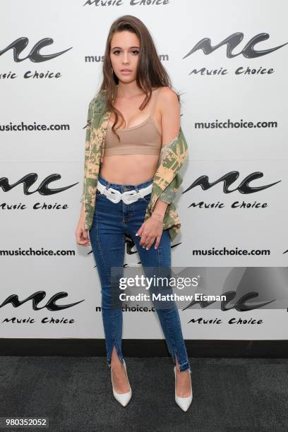 Singer Bea Miller visits Music Choice on June 21, 2018 in New York City.