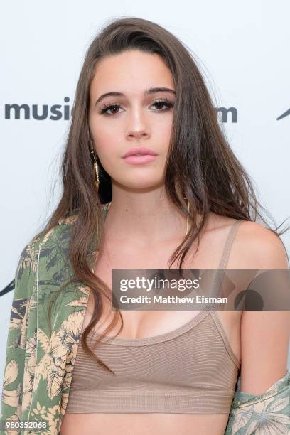 Singer Bea Miller visits Music Choice on June 21, 2018 in New York City.