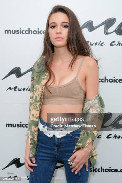 Singer Bea Miller visits Music Choice on June 21, 2018 in New York City.
