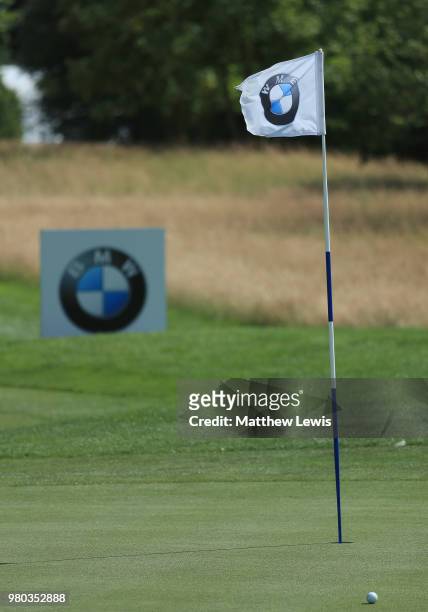 General view of the 12th pin flag during day one of the BMW International Open at Golf Club Gut Larchenhof on June 21, 2018 in Cologne, Germany.