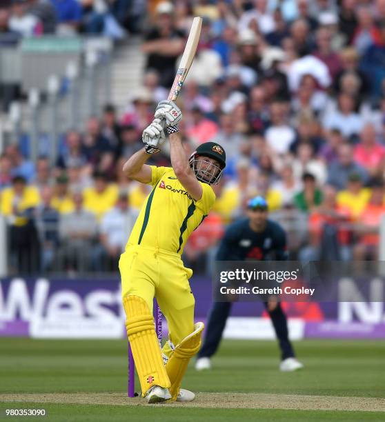 Shaun Marsh of Australia bats during the 4th Royal London One Day International between England and Australia at Emirates Durham ICG on June 21, 2018...