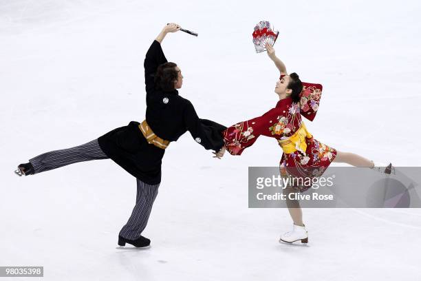 Cathy Reed and Chris Reed of Japan compete in the Ice Dance Original Dance during the 2010 ISU World Figure Skating Championships on March 25, 2010...