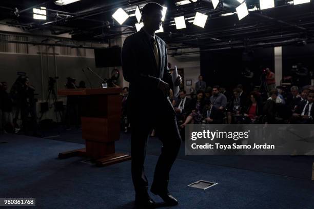 Speaker of the House Rep. Paul Ryan delivers remarks during his weekly press conference on June 21, 2018 in Washington, DC.