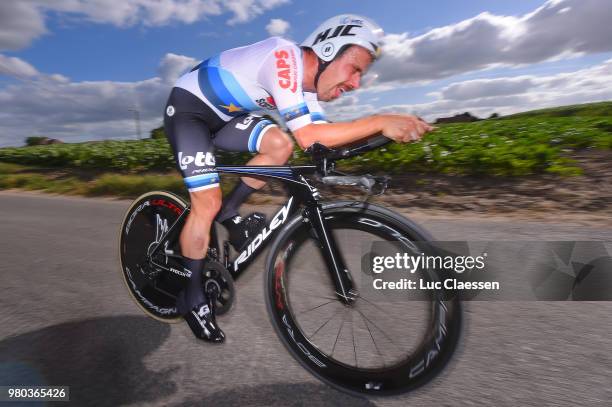 Victor Campenaerts of Belgium and Team Lotto Soudal / during the 119th Belgian Road Championship 2018 a 43,2km individual time trial stage from...
