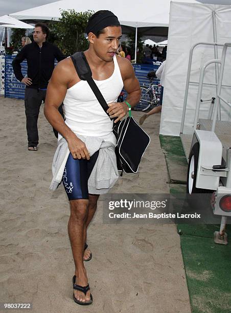 Mario Lopez attends the 23rd Annual Nautica Malibu Triathalon at Zuma Beach on September 13, 2009 in Malibu, California.