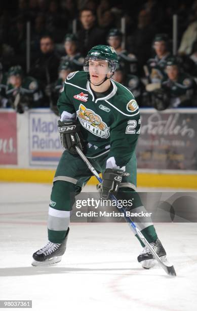 Ryan Murray of the Everett Silvertips skates against the Kelowna Rockets at Prospera Place on March 23, 2010 in Kelowna, Canada.