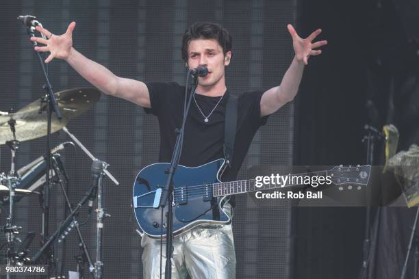 James Bay performs live on stage at Twickenham Stadium on June 19, 2018 in London, England.