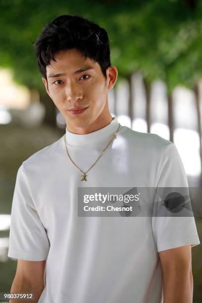 Jing Boran attends the Louis Vuitton Menswear Spring/Summer 2019 show as part of Paris Fashion Week on June 21, 2018 in Paris, France.