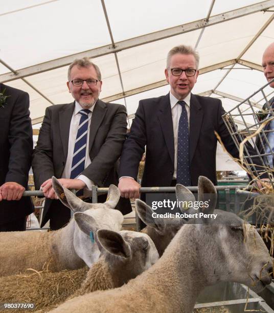 David Mundell, Secretary of State for Scotland and Michael Gove, Secretary of State for Environment, Food and Rural Affairs of the United Kingdom at...
