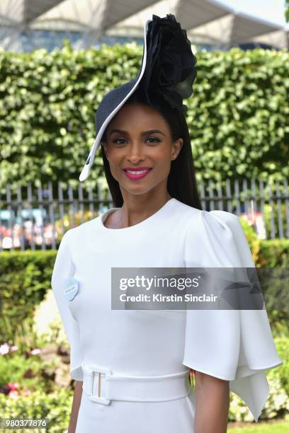 Ciara Harris attends day 3 of Royal Ascot at Ascot Racecourse on June 21, 2018 in Ascot, England.