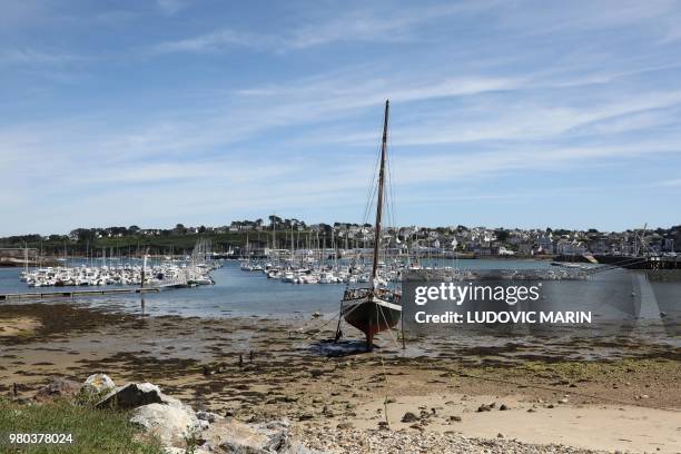 Boats are seen in the port of Camaret-sur-Mer, western France, on June 21, 2018.