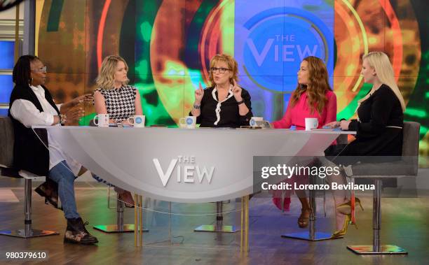 Cynthia Nixon visits "THE VIEW," 6/21/18 airing on the Walt Disney Television via Getty Images Television Network. WHOOPI GOLDBERG, SARA HAINES, JOY...